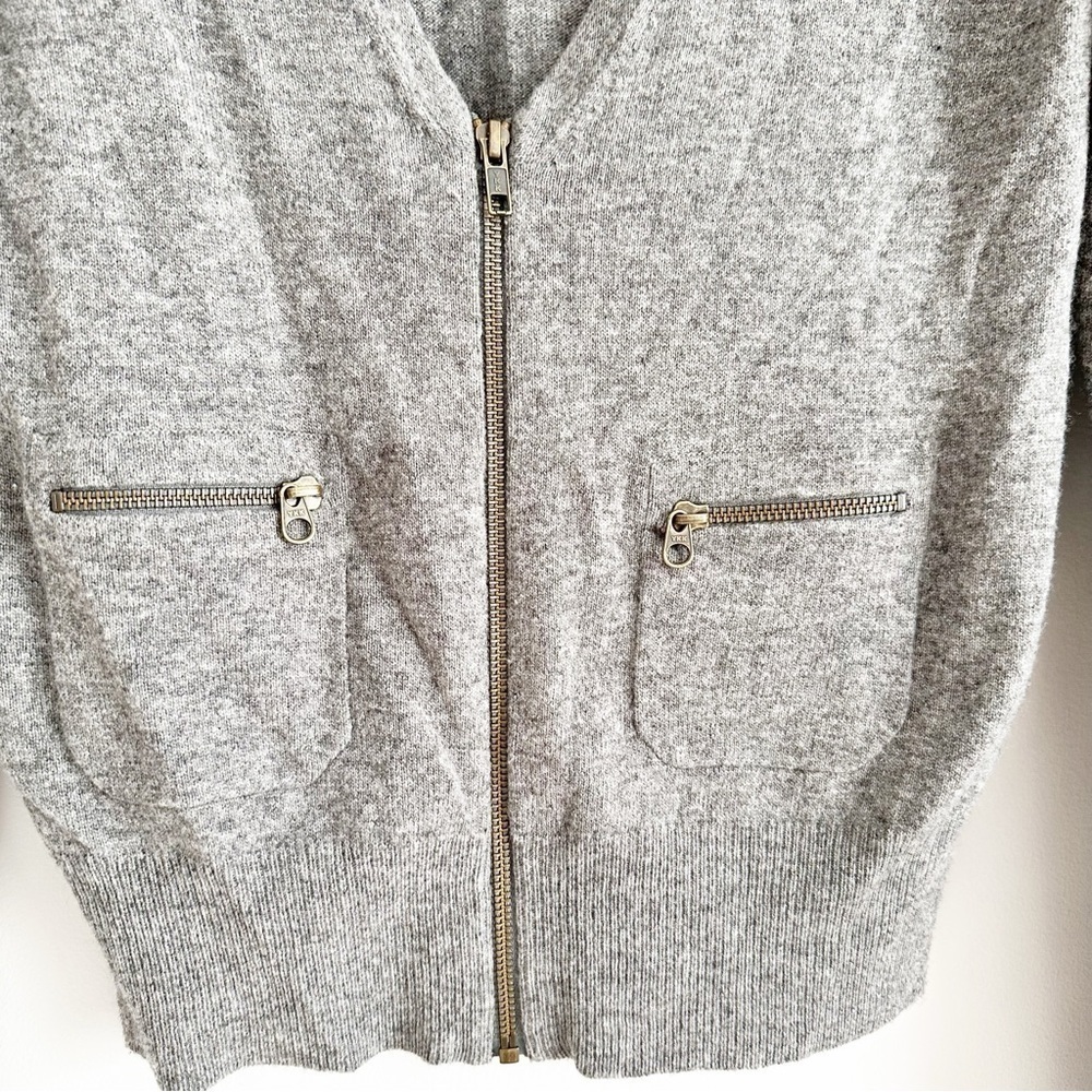 J.Crew Wool and Cashmere Blend Size S Grey with Gold Color Details - Picture 5 of 8